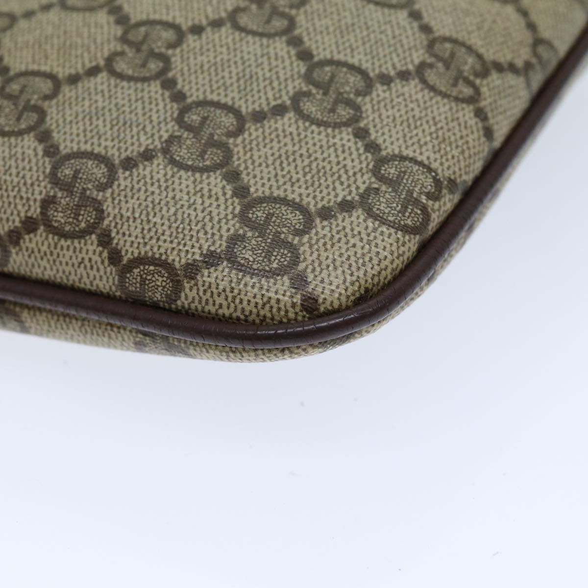 GUCCI GG Supreme Web Sherry Line Shoulder Bag PVC Beige 904 02 047 yk12073