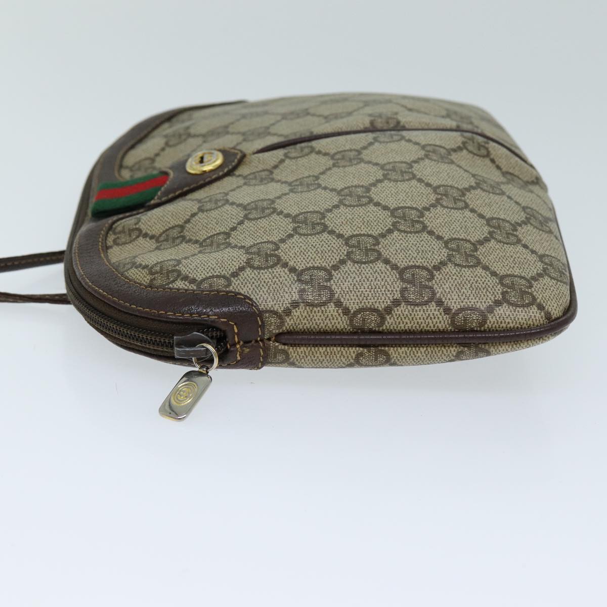 GUCCI GG Supreme Web Sherry Line Shoulder Bag PVC Beige 904 02 047 yk12073
