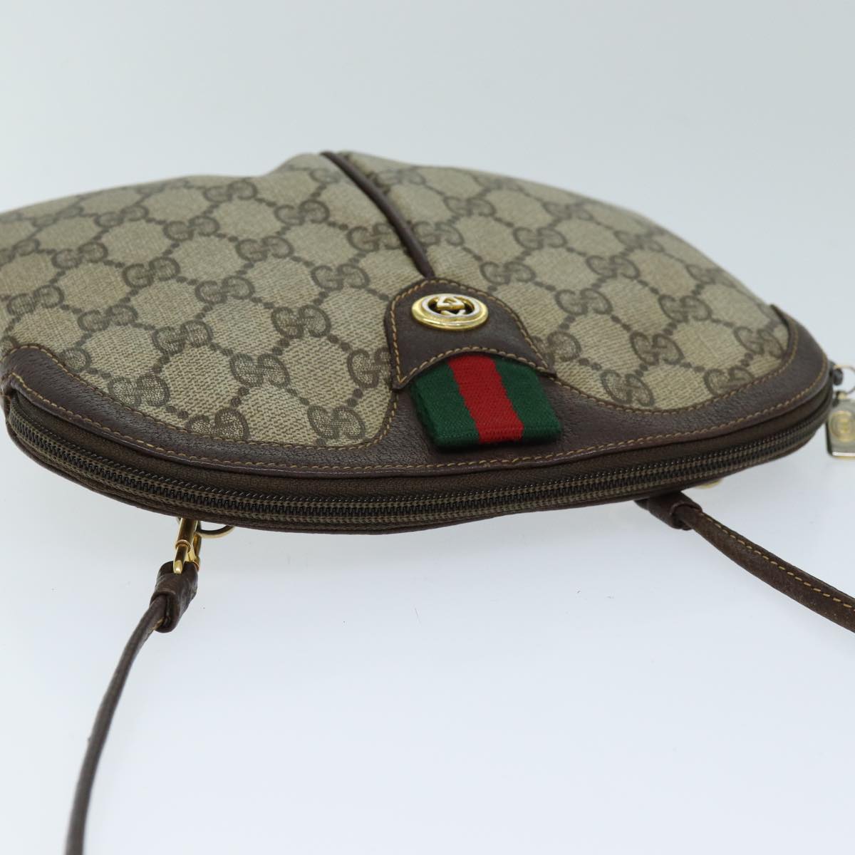 GUCCI GG Supreme Web Sherry Line Shoulder Bag PVC Beige 904 02 047 yk12073