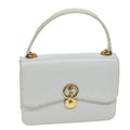 GUCCI Hand Bag Leather White yk12076