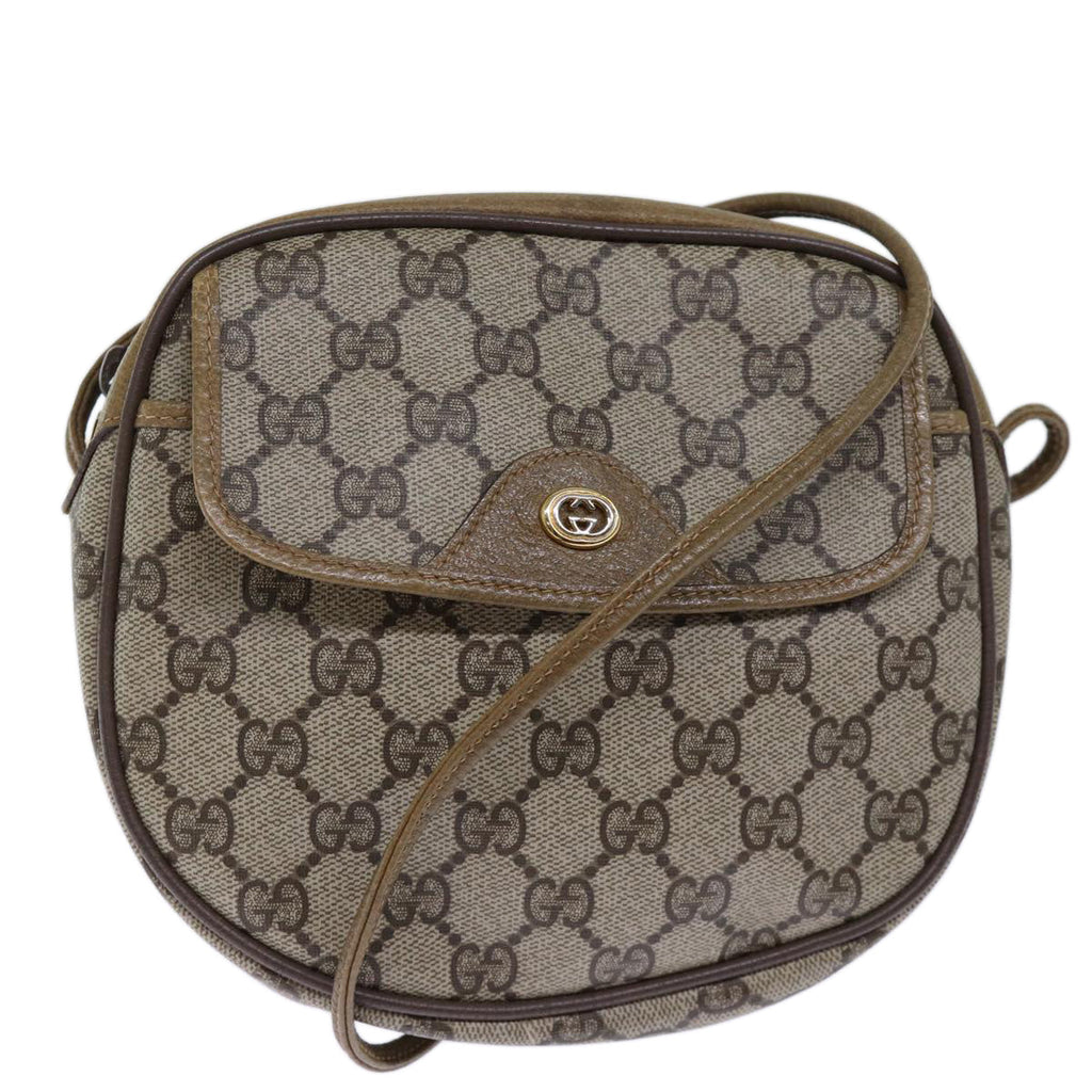 GUCCI GG Supreme Shoulder Bag PVC Beige 56 02 600 yk12077