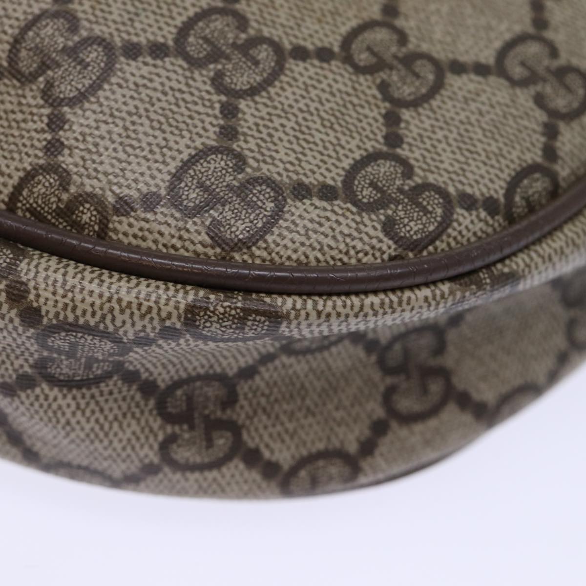 GUCCI GG Supreme Shoulder Bag PVC Beige 56 02 600 yk12077
