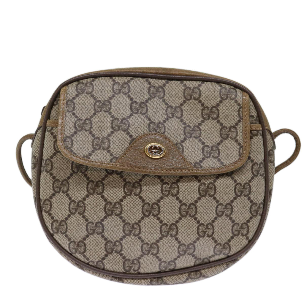 GUCCI GG Supreme Shoulder Bag PVC Beige 56 02 600 yk12077