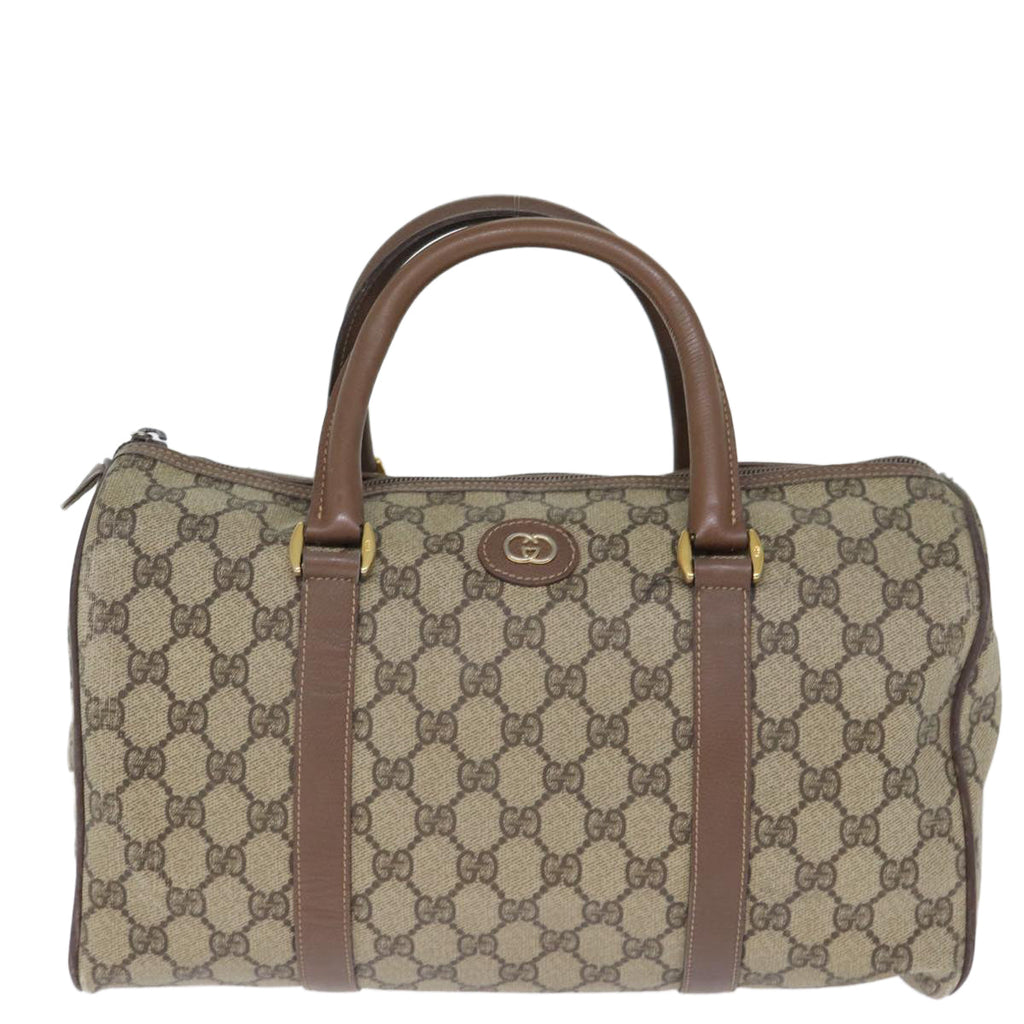 GUCCI GG Supreme Boston Bag PVC Beige 002 123 6842 yk12081