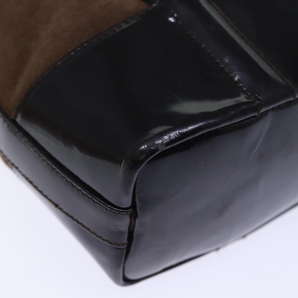 GUCCI Tote Bag Suede Brown yk12084