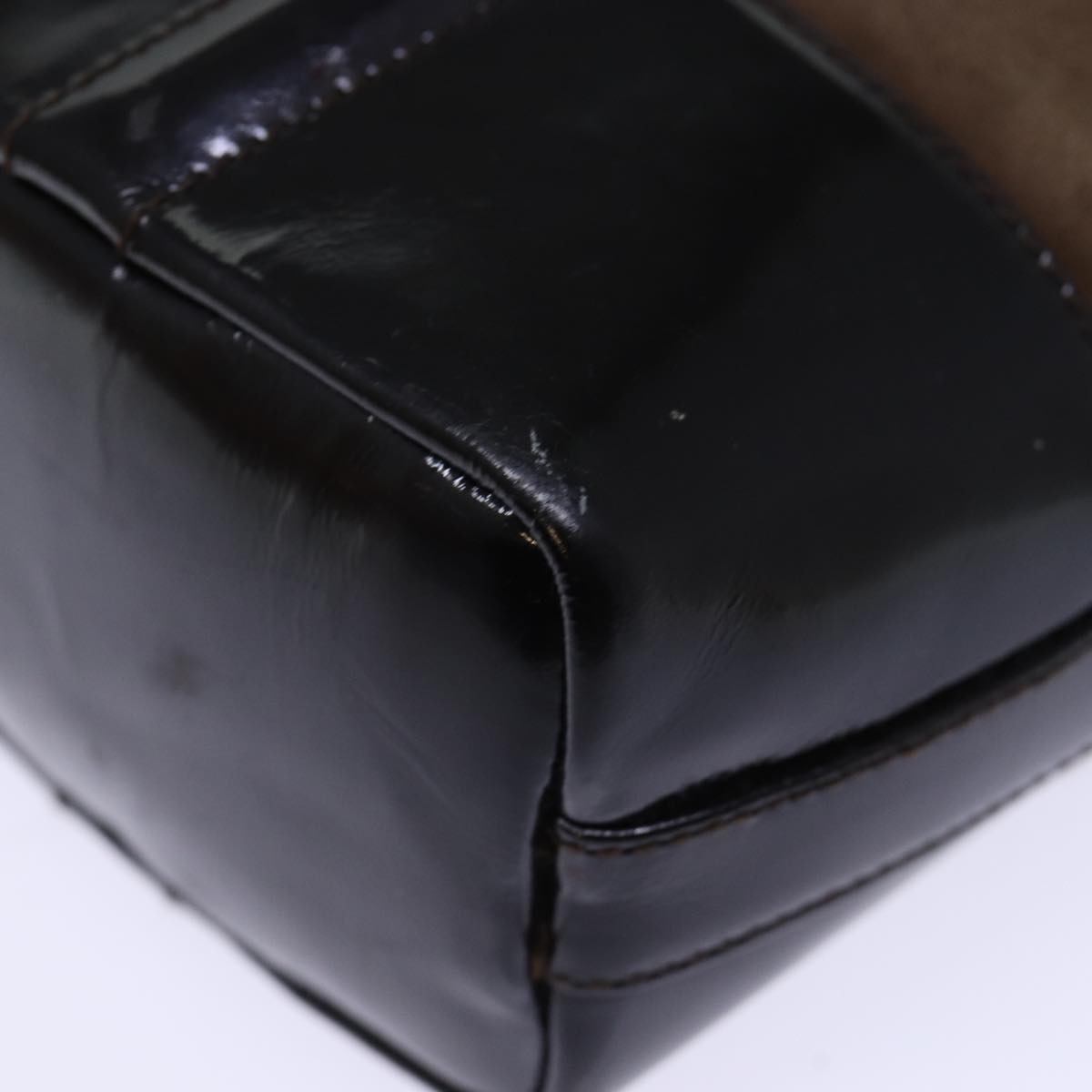 GUCCI Tote Bag Suede Brown yk12084