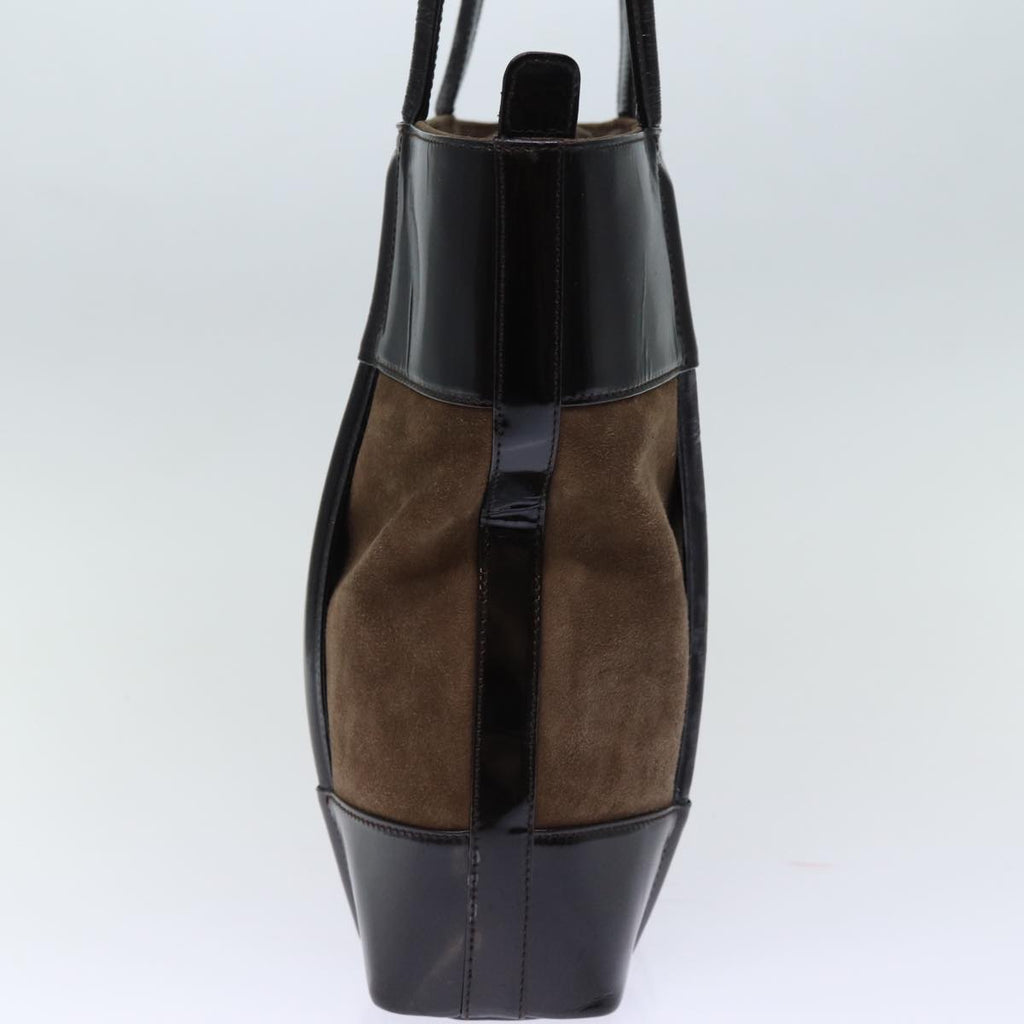 GUCCI Tote Bag Suede Brown yk12084