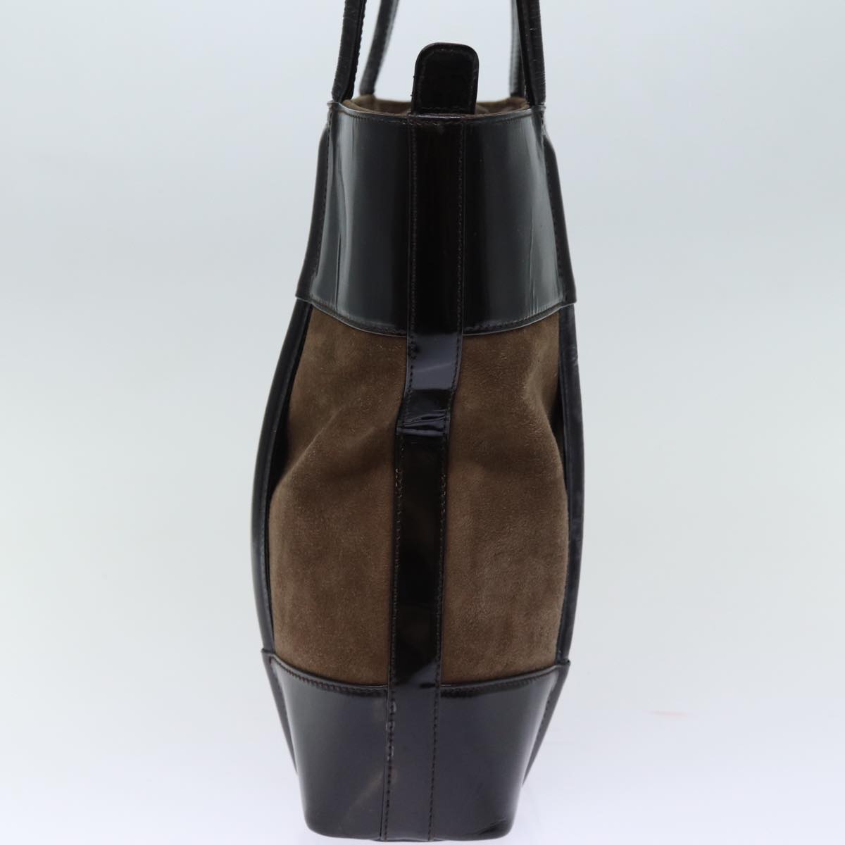 GUCCI Tote Bag Suede Brown yk12084