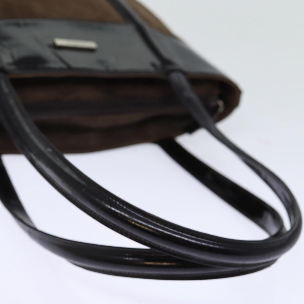 GUCCI Tote Bag Suede Brown yk12084