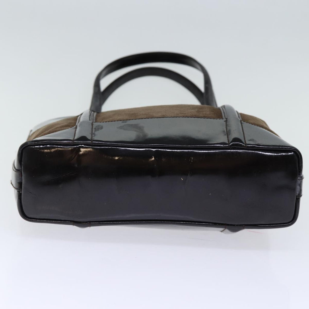 GUCCI Tote Bag Suede Brown yk12084