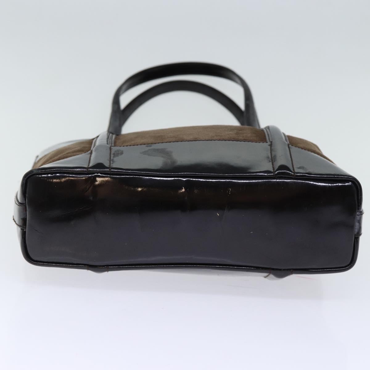 GUCCI Tote Bag Suede Brown yk12084