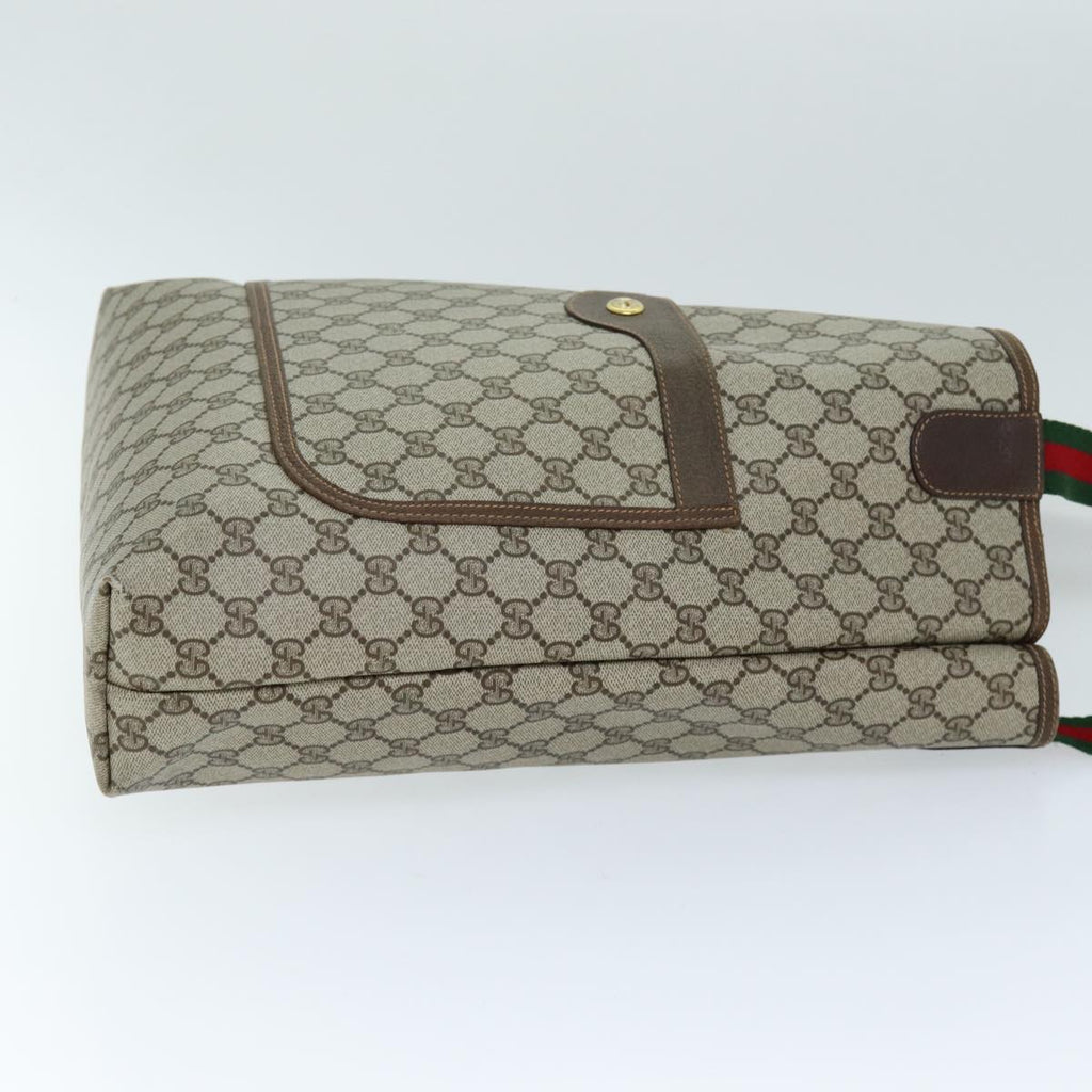 GUCCI GG Supreme Web Sherry Line Tote Bag Beige Red Green 40 02 003 yk12095