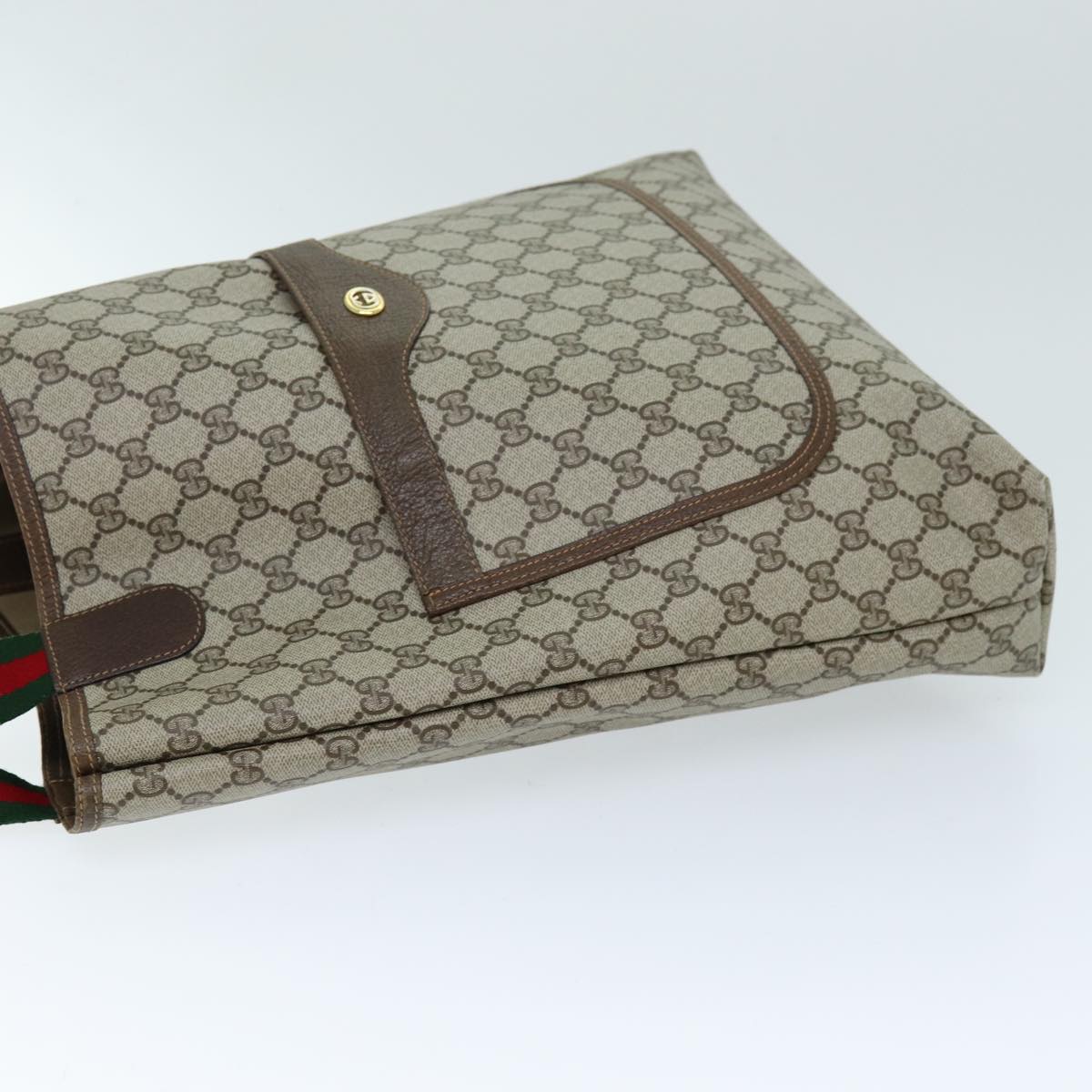 GUCCI GG Supreme Web Sherry Line Tote Bag Beige Red Green 40 02 003 yk12095