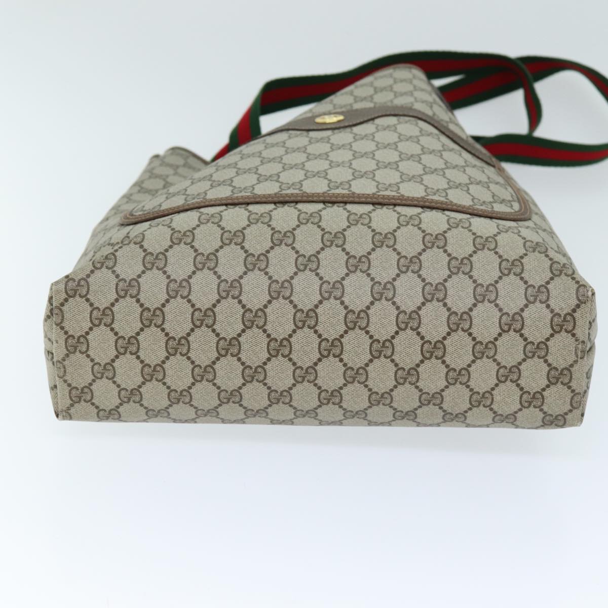 GUCCI GG Supreme Web Sherry Line Tote Bag Beige Red Green 40 02 003 yk12095