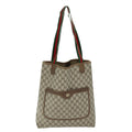 GUCCI GG Supreme Web Sherry Line Tote Bag Beige Red Green 40 02 003 yk12106