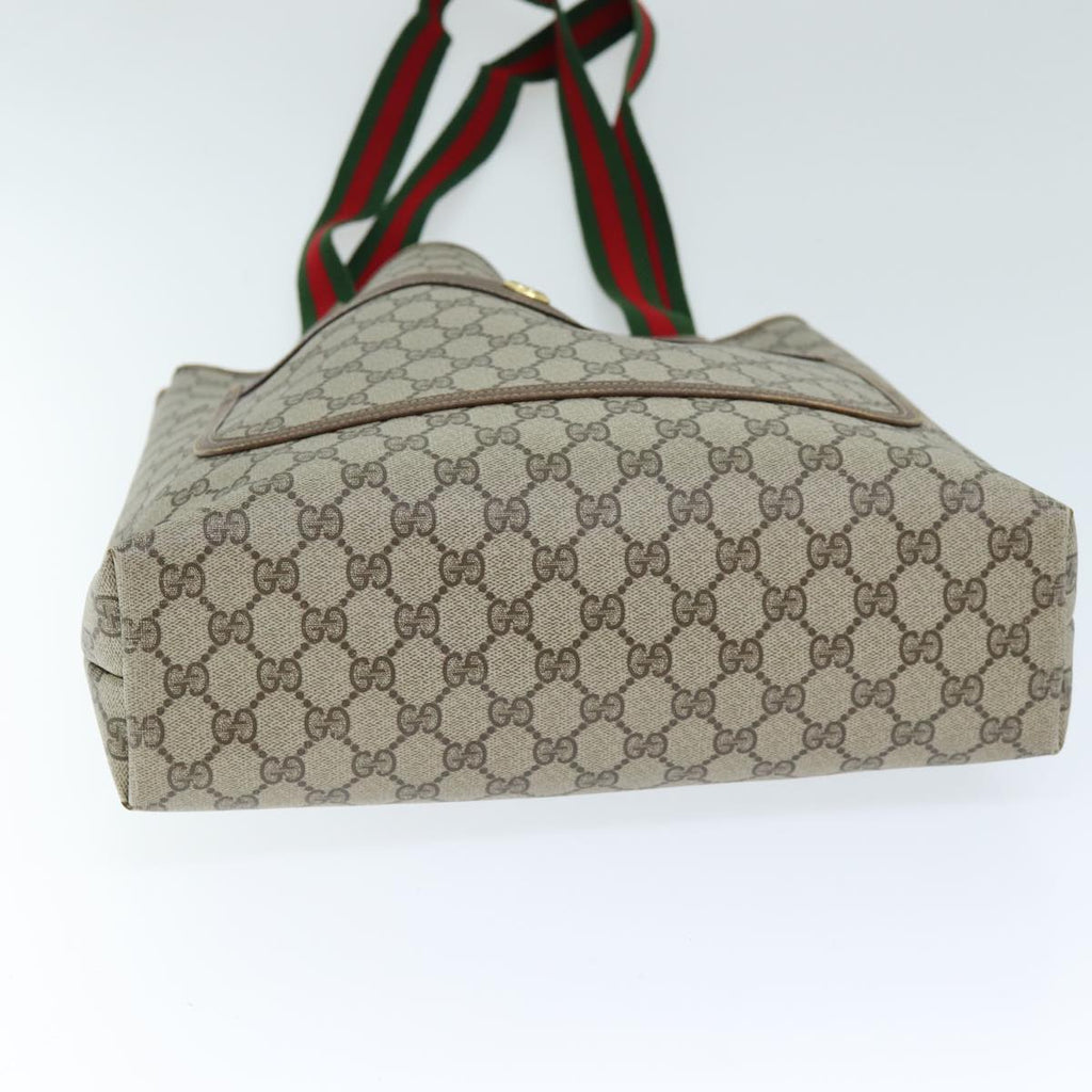 GUCCI GG Supreme Web Sherry Line Tote Bag Beige Red Green 40 02 003 yk12106