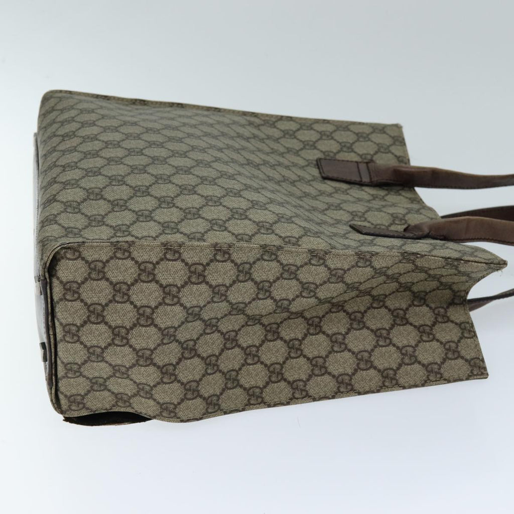 GUCCI GG Supreme Hand Bag PVC Beige 91249 yk12107