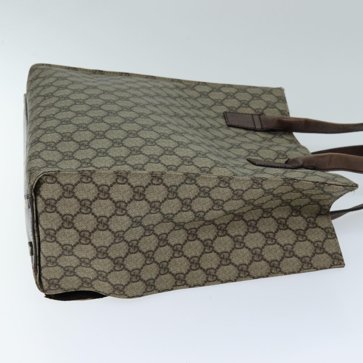 GUCCI GG Supreme Hand Bag PVC Beige 91249 yk12107
