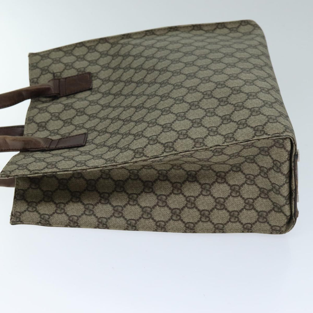 GUCCI GG Supreme Hand Bag PVC Beige 91249 yk12107