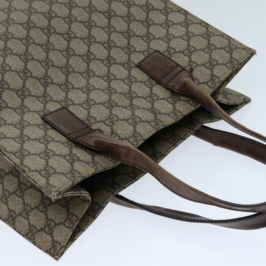 GUCCI GG Supreme Hand Bag PVC Beige 91249 yk12107