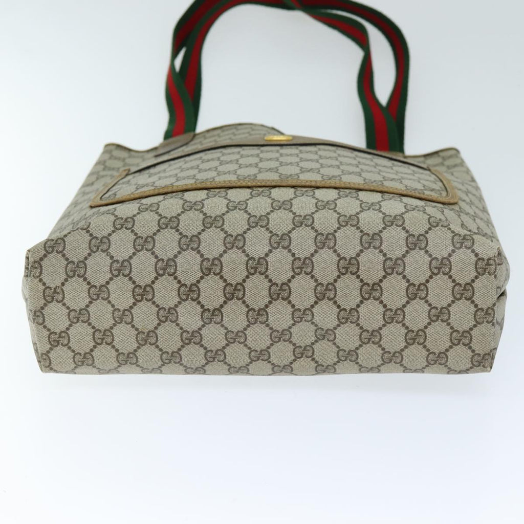 GUCCI GG Supreme Web Sherry Line Tote Bag Beige Red Green 39 02 003 yk12120