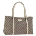 GUCCI GG Supreme Tote Bag PVC Beige 114595 yk12126