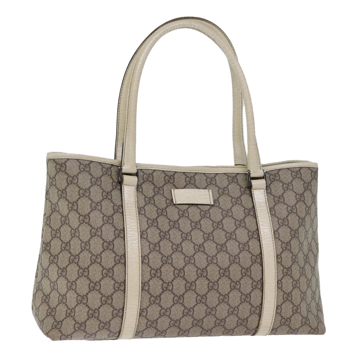GUCCI GG Supreme Tote Bag PVC Beige 114595 yk12126