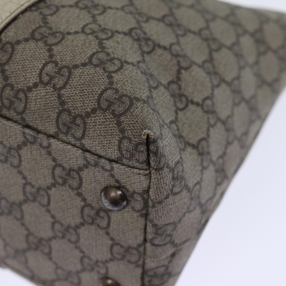 GUCCI GG Supreme Tote Bag PVC Beige 114595 yk12126