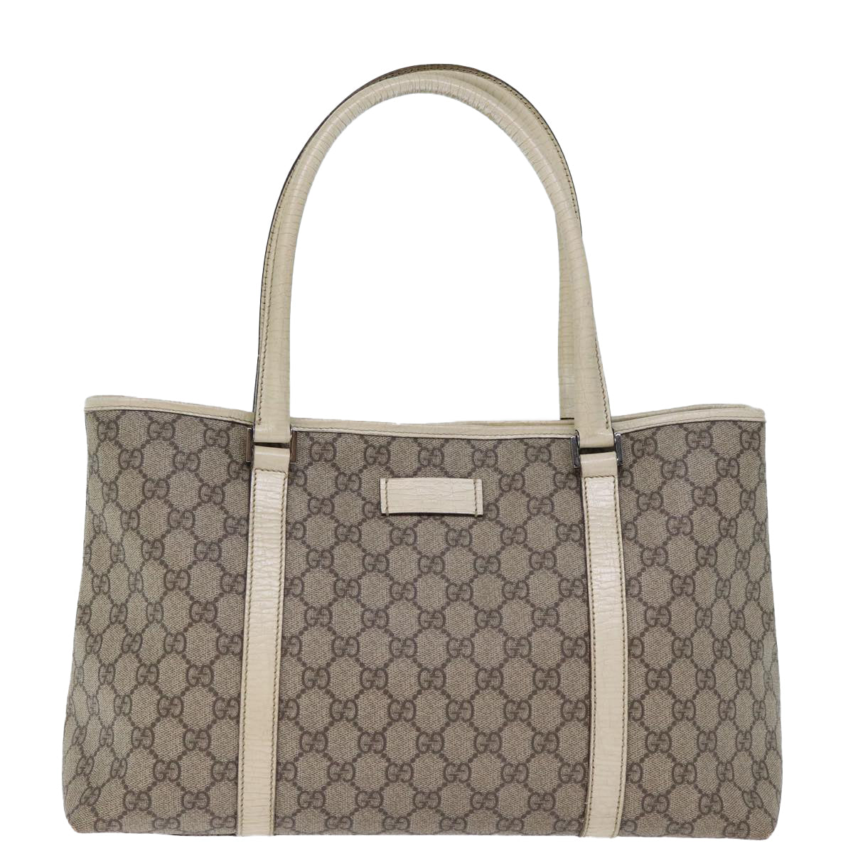 GUCCI GG Supreme Tote Bag PVC Beige 114595 yk12126