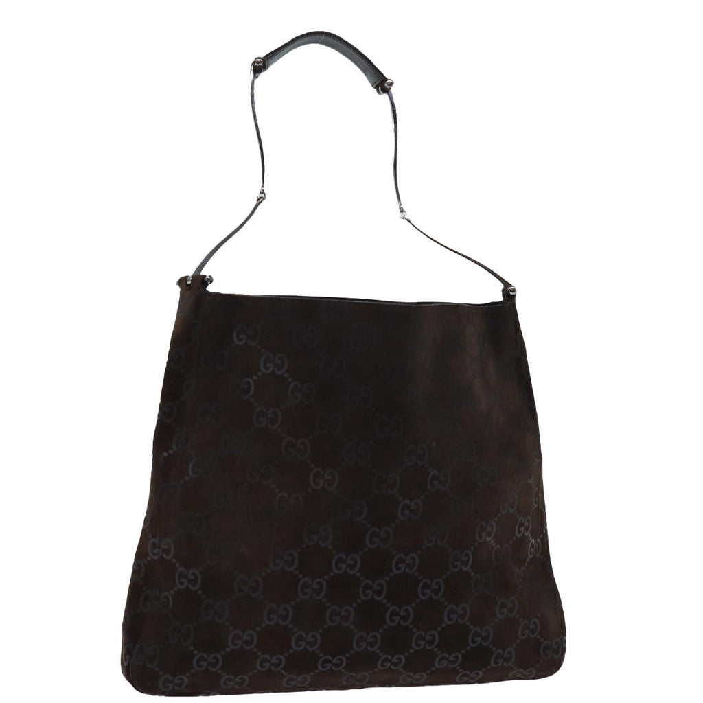 GUCCI GG Canvas Shoulder Bag Brown yk12159