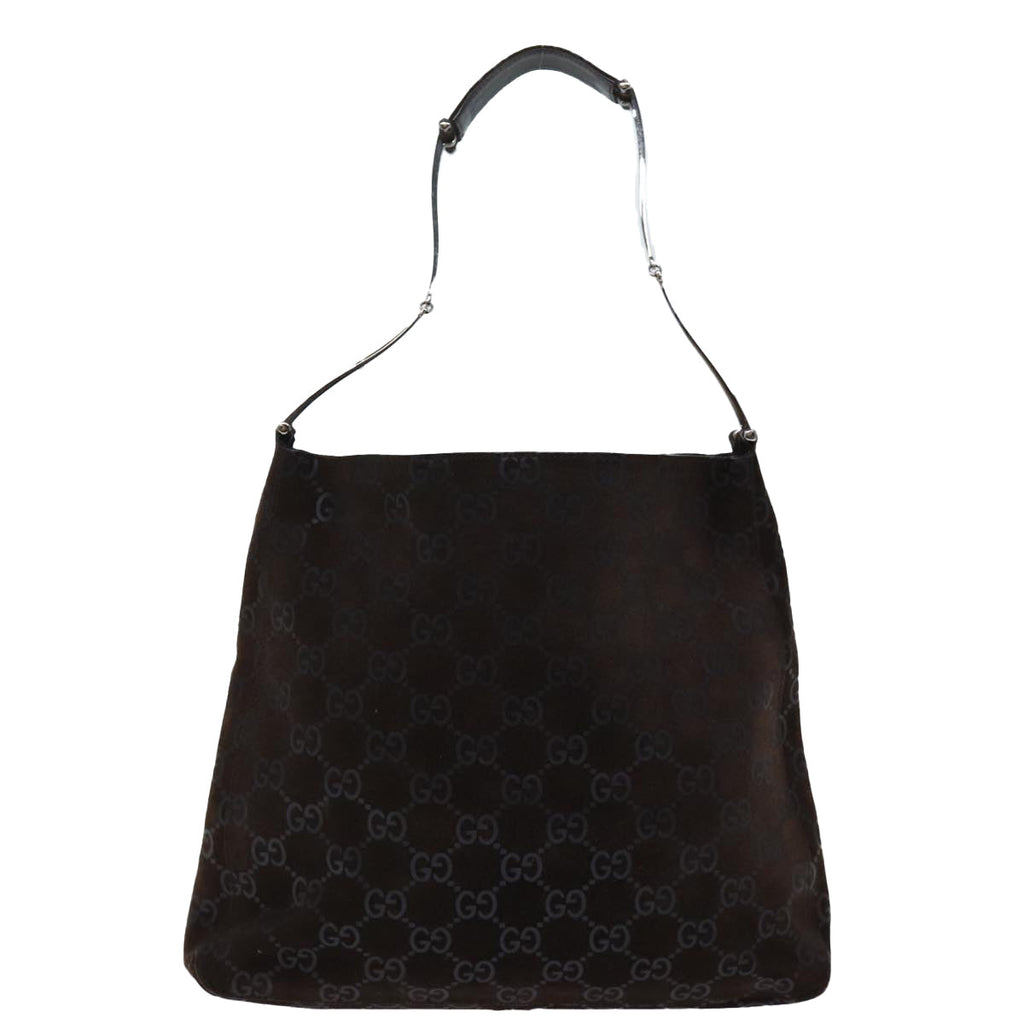 GUCCI GG Canvas Shoulder Bag Brown yk12159