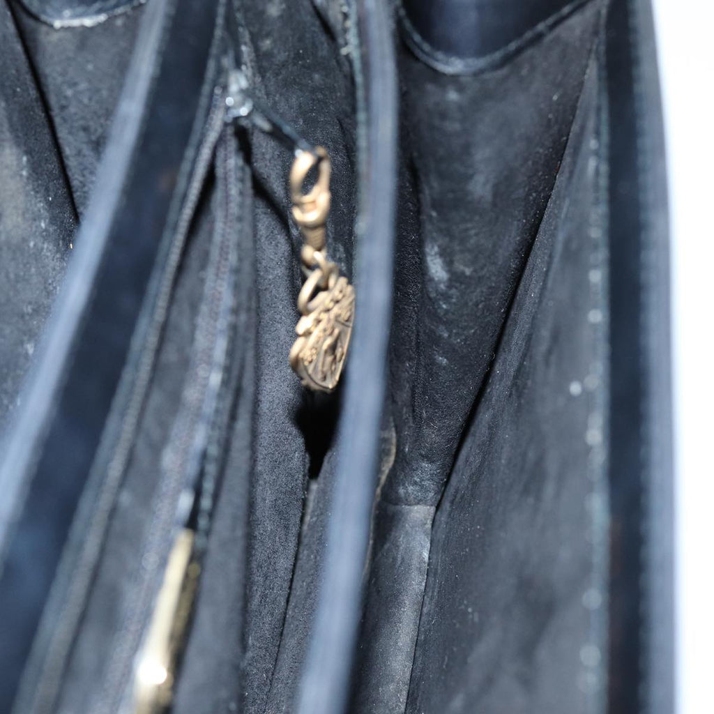 GUCCI Hand Bag Leather Black yk12169