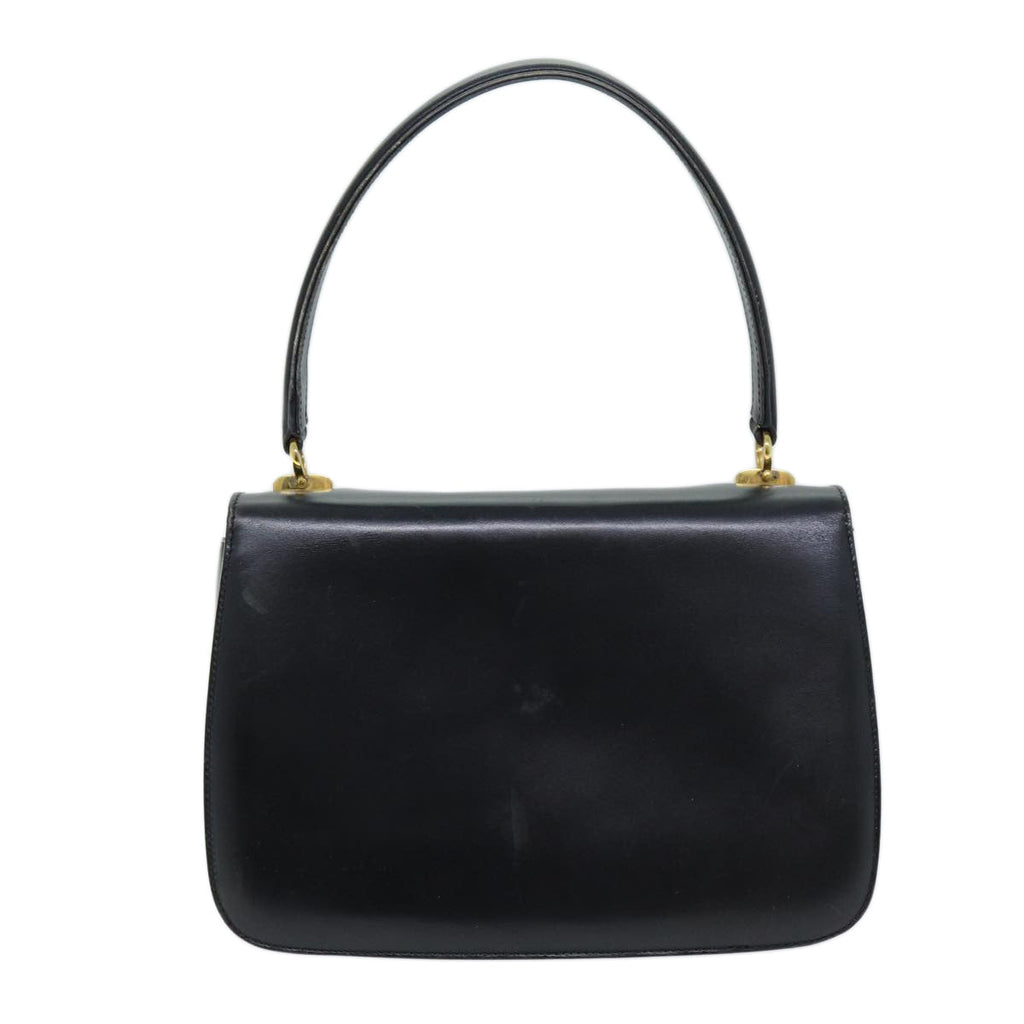 GUCCI Hand Bag Leather Black yk12169