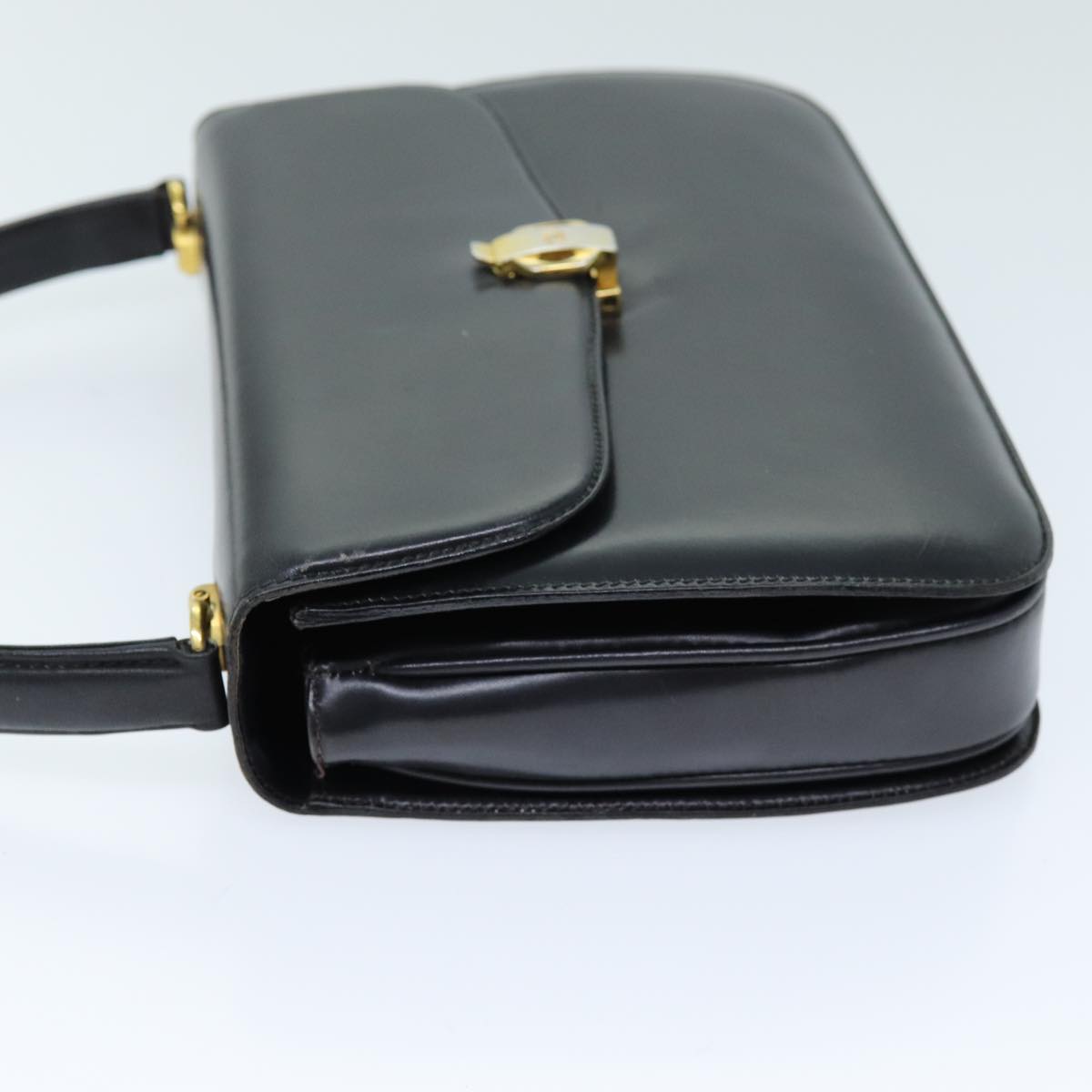 GUCCI Hand Bag Leather Black yk12169