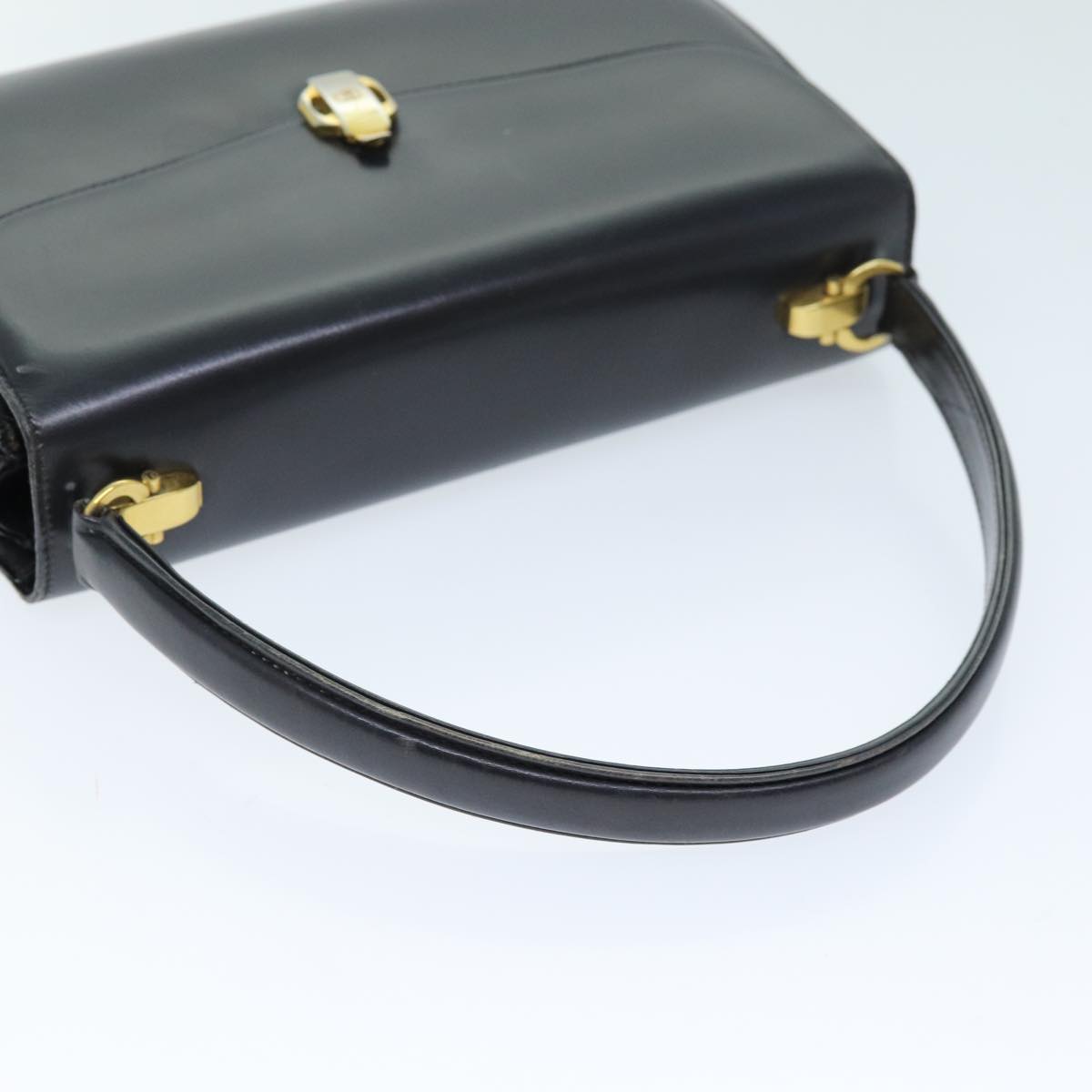 GUCCI Hand Bag Leather Black yk12169
