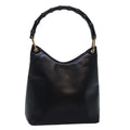 GUCCI Bamboo Shoulder Bag Leather Black 001 3007 yk12185
