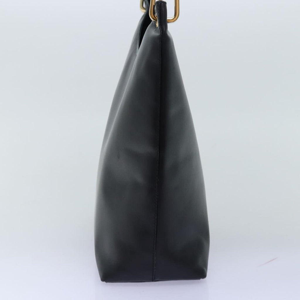 GUCCI Bamboo Shoulder Bag Leather Black 001 3007 yk12185