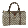 GUCCI GG Supreme Web Sherry Line Boston Bag PVC Beige Red 40 02 007 yk12310