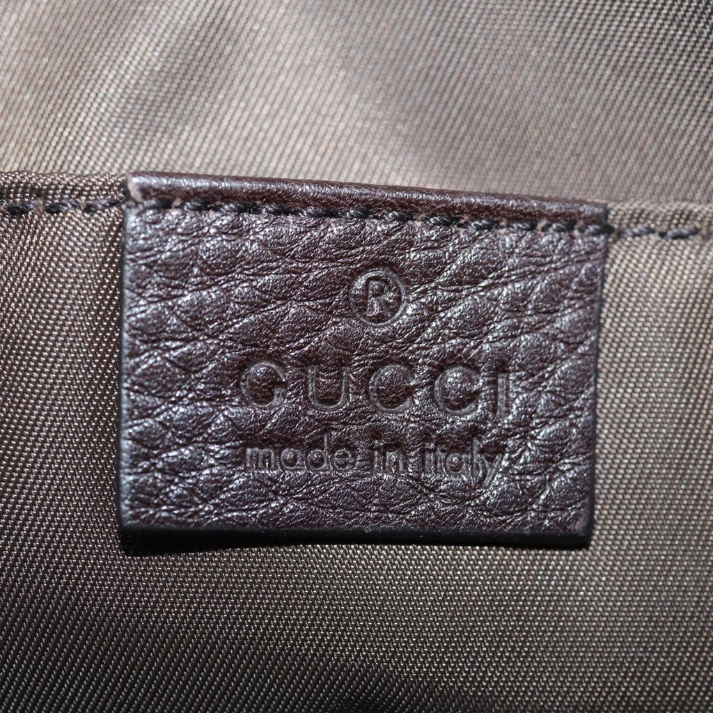 GUCCI Pouch Leather Brown 252041 yk12312