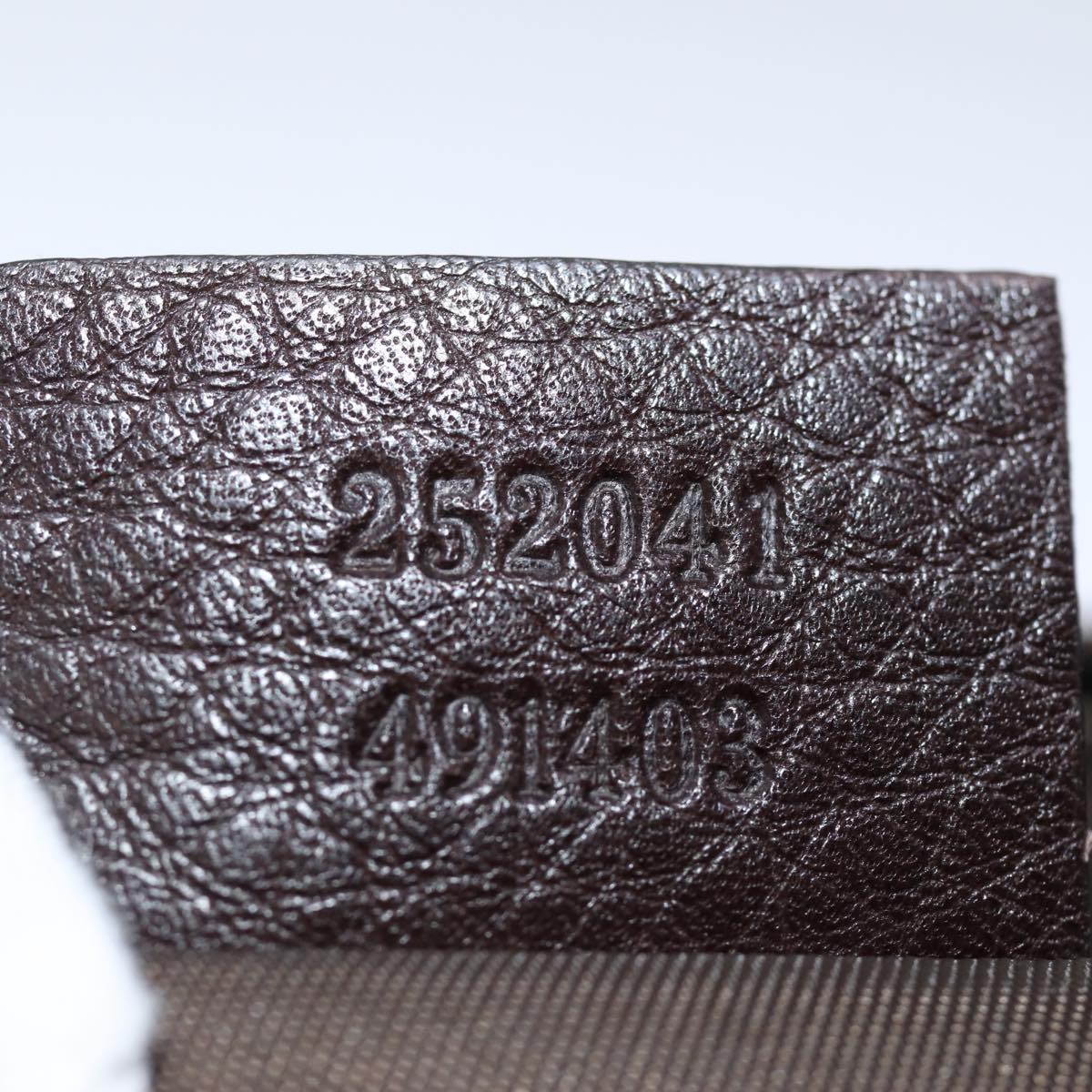 GUCCI Pouch Leather Brown 252041 yk12312