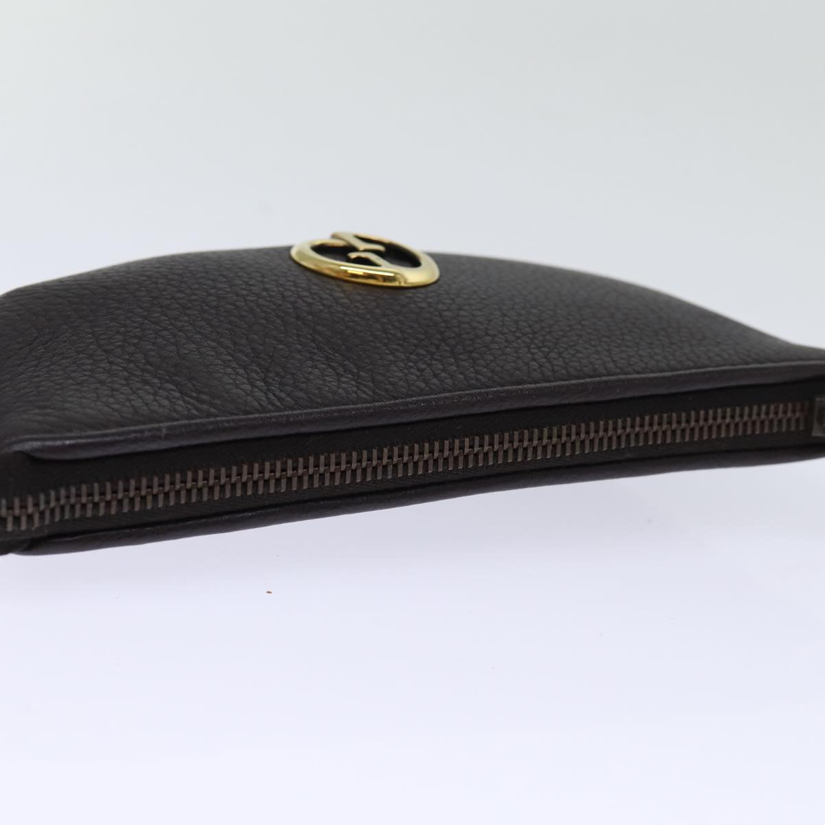 GUCCI Pouch Leather Brown 252041 yk12312