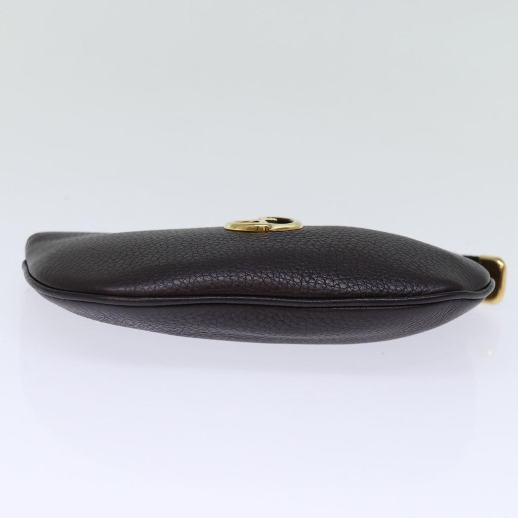 GUCCI Pouch Leather Brown 252041 yk12312