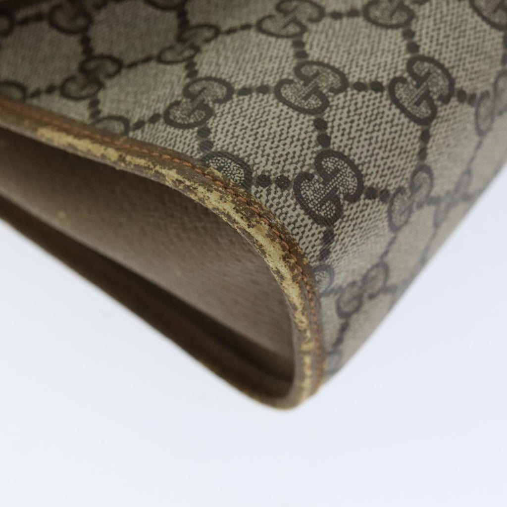 GUCCI GG Supreme Web Sherry Line Clutch Bag PVC Beige Red 89 01 031 yk12320