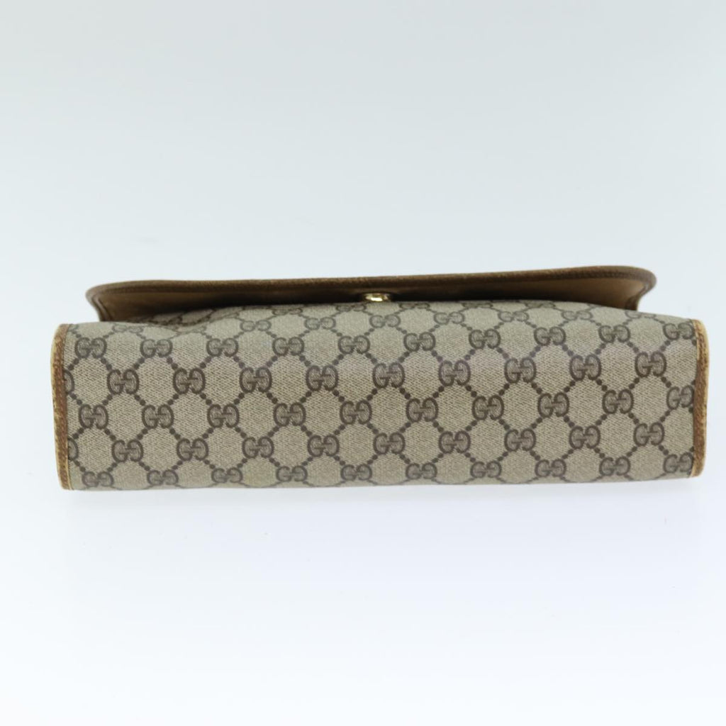 GUCCI GG Supreme Web Sherry Line Clutch Bag PVC Beige Red 89 01 031 yk12320