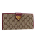 GUCCI GG Canvas Long Wallet Beige 203550 yk12329