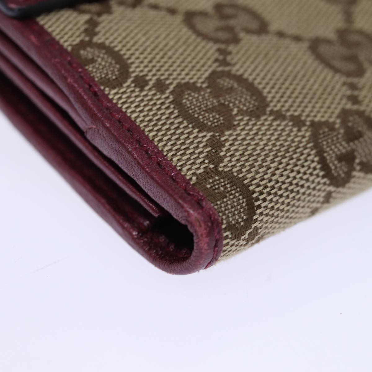GUCCI GG Canvas Long Wallet Beige 203550 yk12329