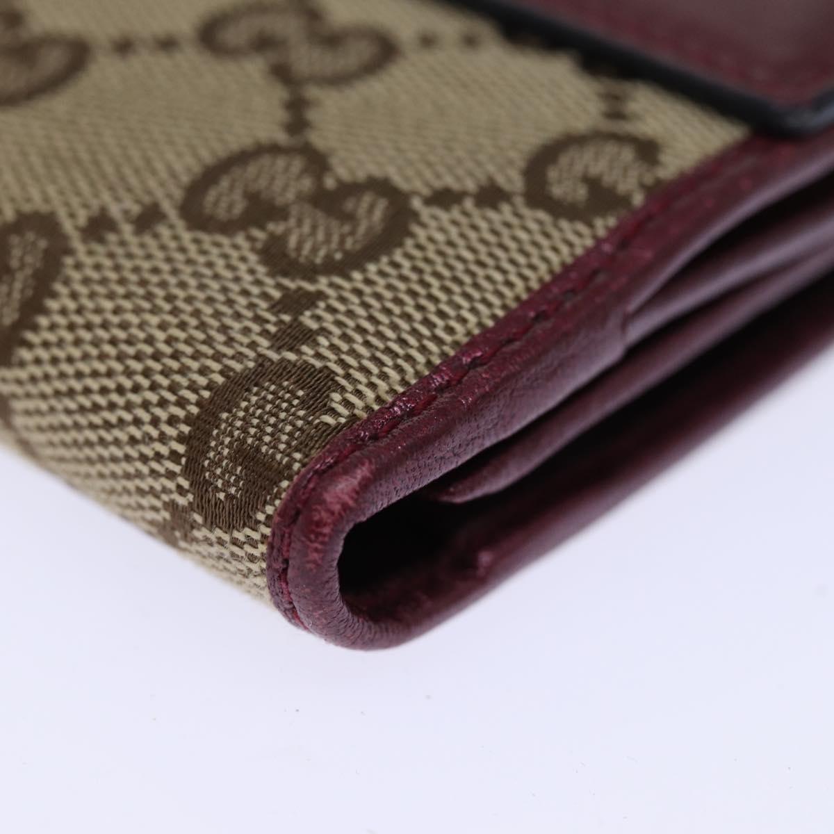 GUCCI GG Canvas Long Wallet Beige 203550 yk12329