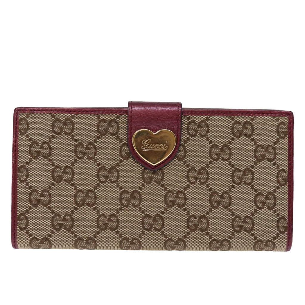 GUCCI GG Canvas Long Wallet Beige 203550 yk12329