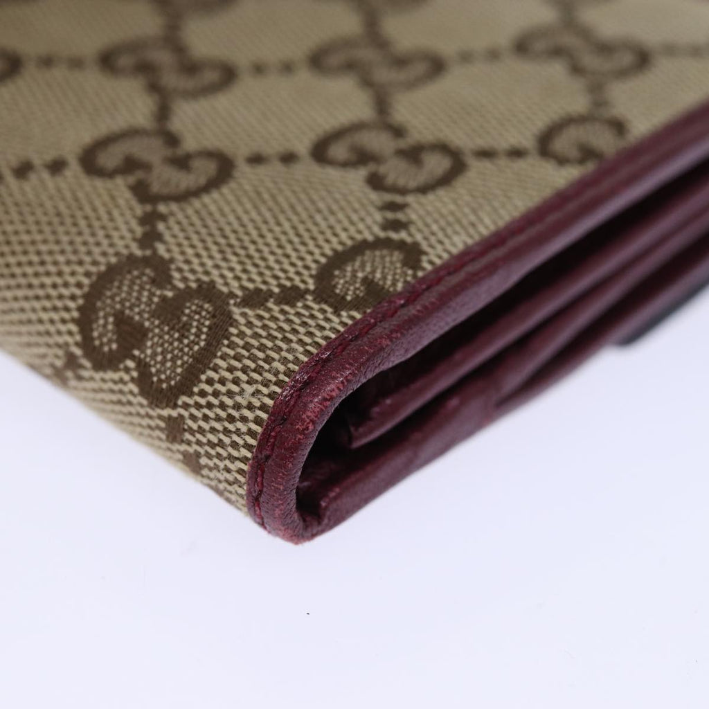 GUCCI GG Canvas Long Wallet Beige 203550 yk12329
