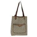 GUCCI GG Supreme Web Sherry Line Tote Bag PVC Beige Red 39 02 003 yk12333